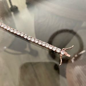 Rose Gold Tennis Bracelet 8"